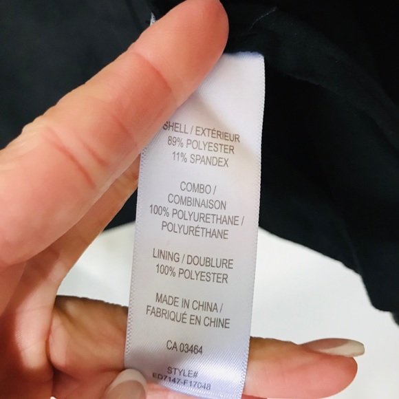 Pleather Sleeve Drape Front Blazer - Picture 4 of 5